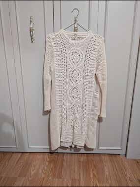 Free People Crochet Long Sleeve Dress